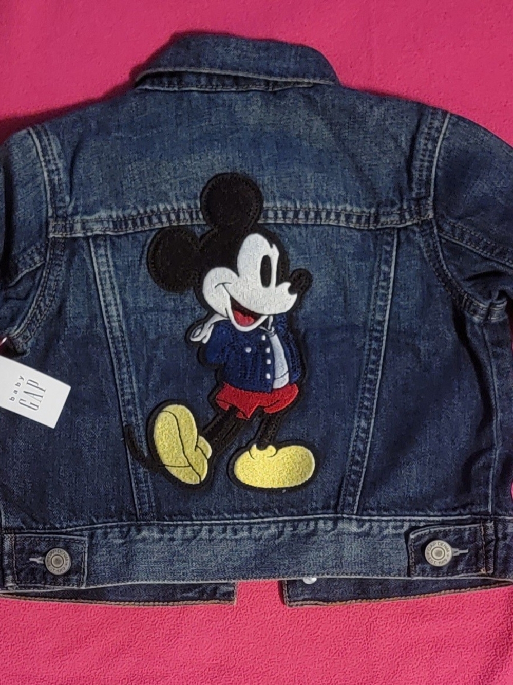 Baby GAP Dark Blue Denim Jacket with Mickey Patch NWT